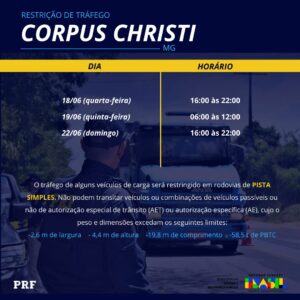 Operação Corpus Christi 2025: PRF reforça fiscalização nas rodovias e orienta motoristas