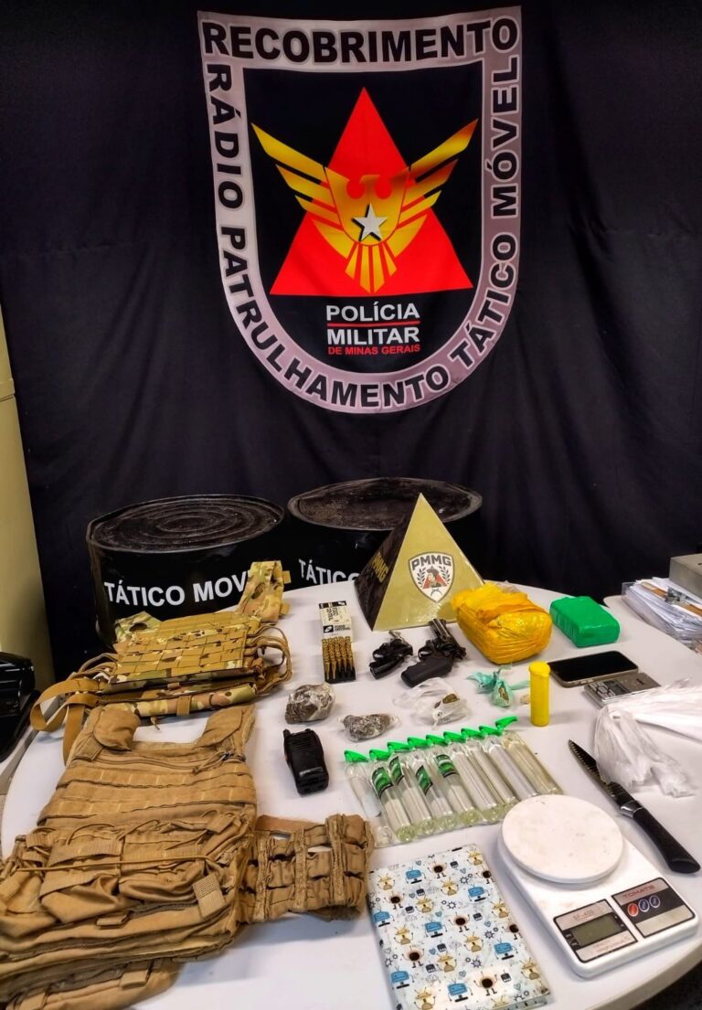 Polícia Militar apreende drogas, armas e materiais ilícitos em Patrocínio