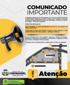 Alterações no trânsito na região da Praça Dom Eduardo em Coromandel